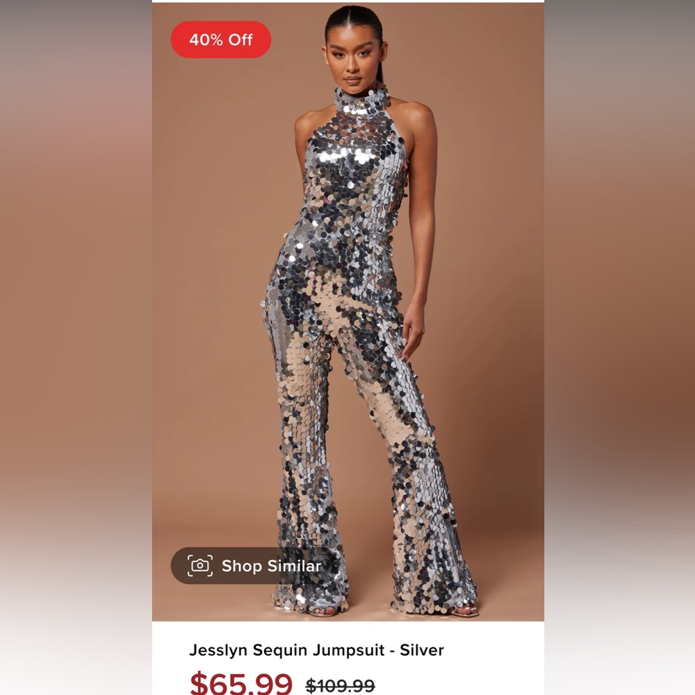 Fashion nova Jesslyn Sequin Jumpsuit